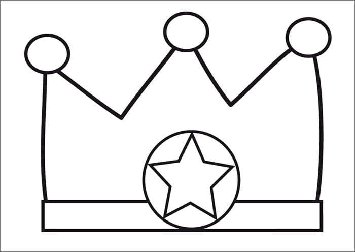 Free crown shape s crafts and colouring pages
