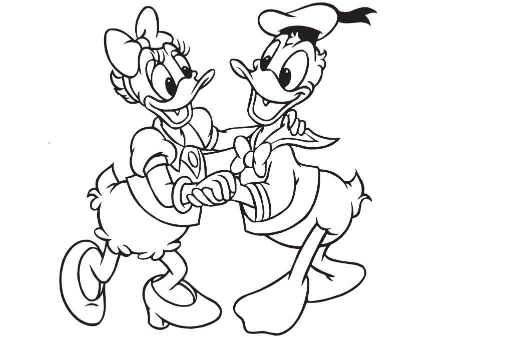 Coloring pages donald duck clipart coloring page