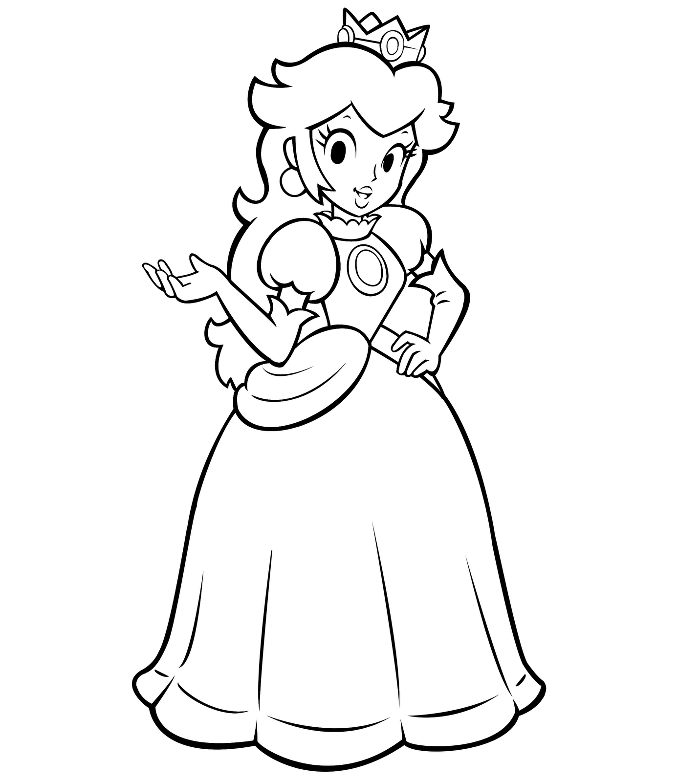 Easy princess colouring pages