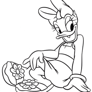 Daisy duck coloring pages printable for free download