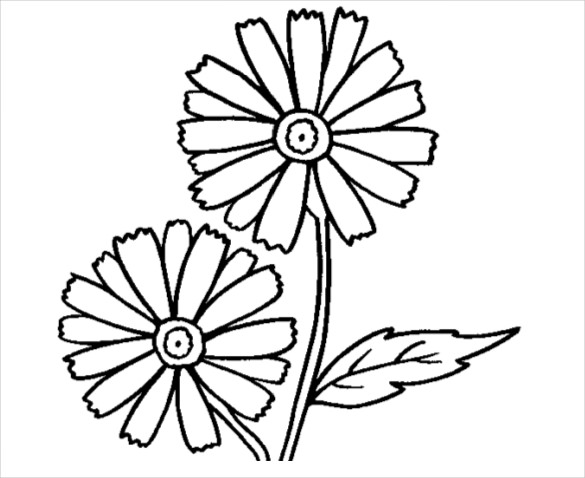 Flower coloring pages