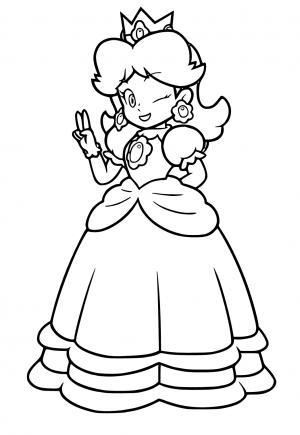 Free printable princess daisy coloring pages sheets and pictures for adults and kids girls and boys