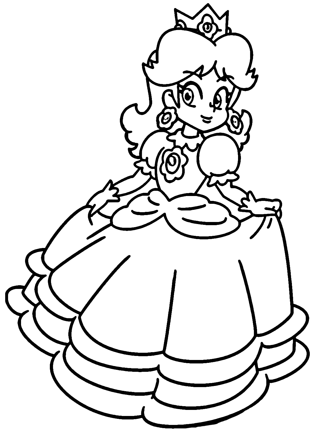 Princess daisy coloring pages