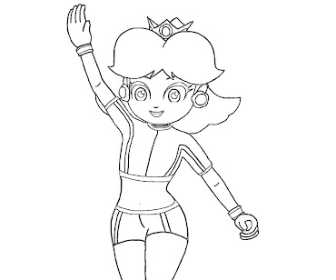 Princess daisy coloring page