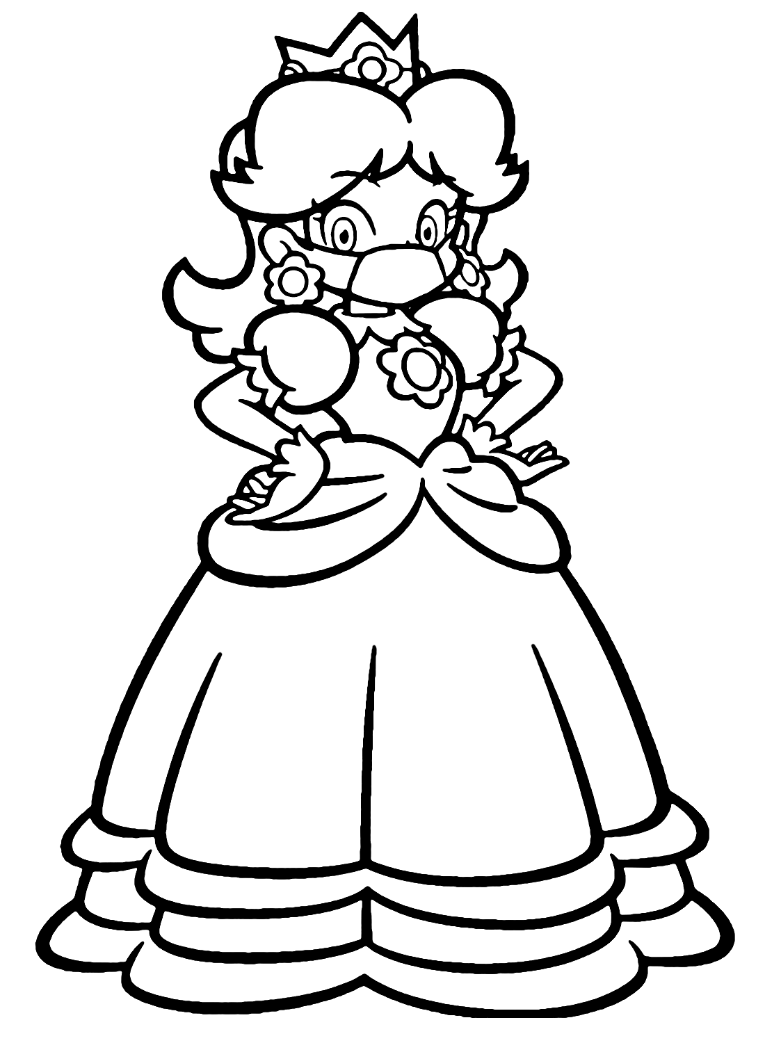 Princess daisy coloring pages