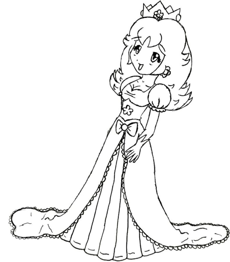 Princess daisy coloring pages