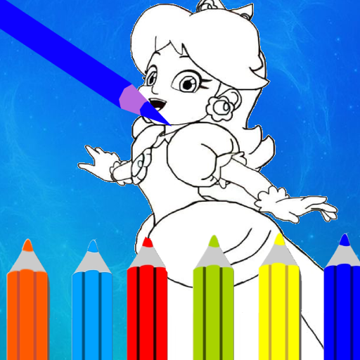 Download princess daisy coloring book on pc emulator