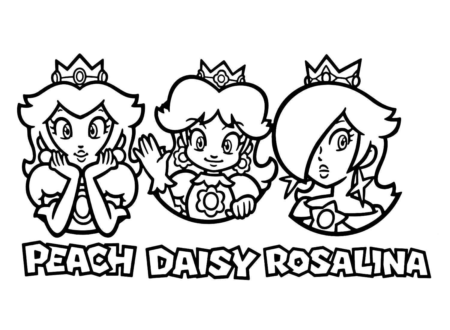Princess daisy coloring pages