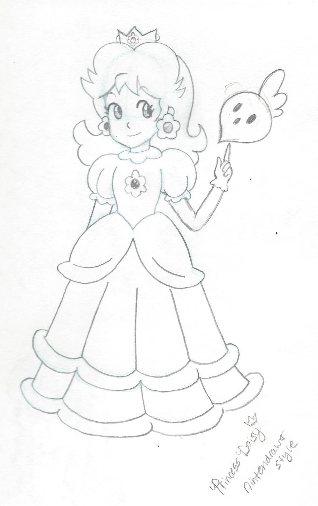 Nintendrawer style princess daisy by viovi on