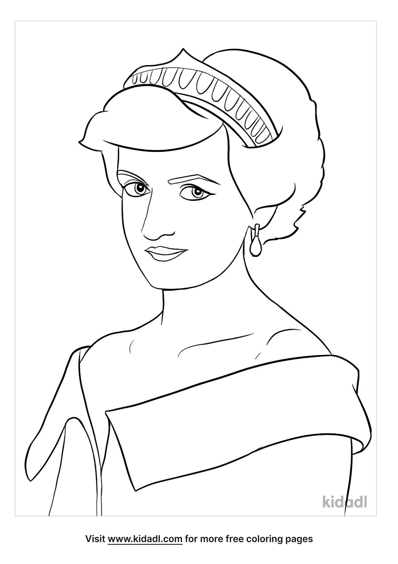 Free princess diana coloring page coloring page printables