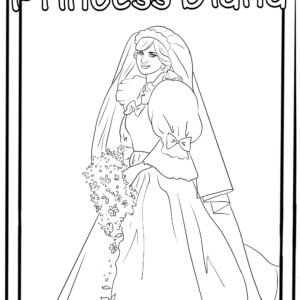 Princess diana coloring pages printable for free download