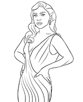Diana princess of wales coloring page