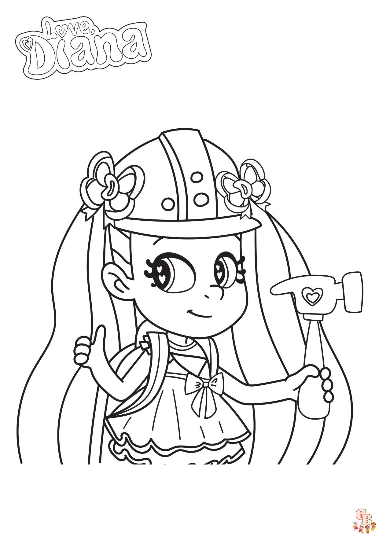 Enjoy free diana and roma coloring pages printable
