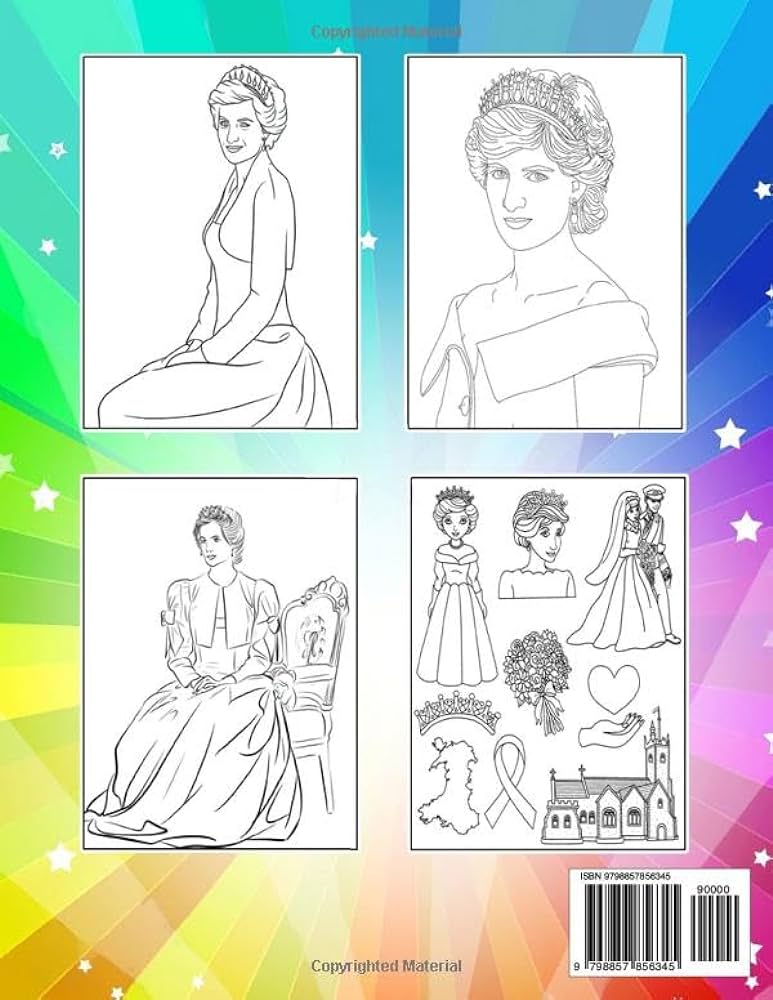 Princess diana coloring book new designs for all ages great gifts for kids boys girls ages