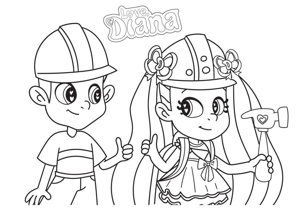 Enjoy free diana and roma coloring pages printable