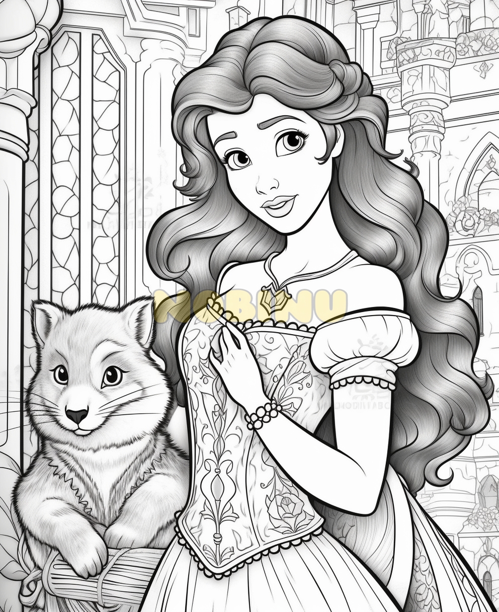 Princess disney coloring book pages for adults kids
