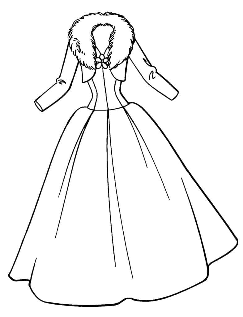 Princess dress coloring page