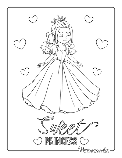Free princess coloring pages for kids