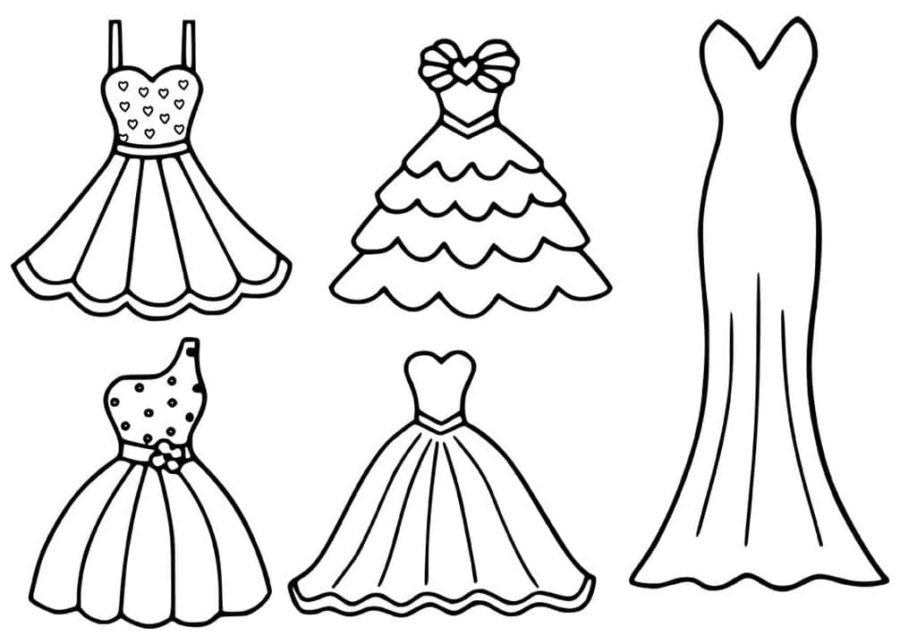 Dress coloring pages