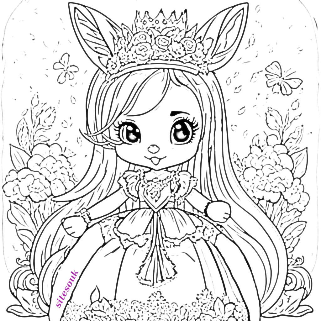 Free download easter bunny coloring page