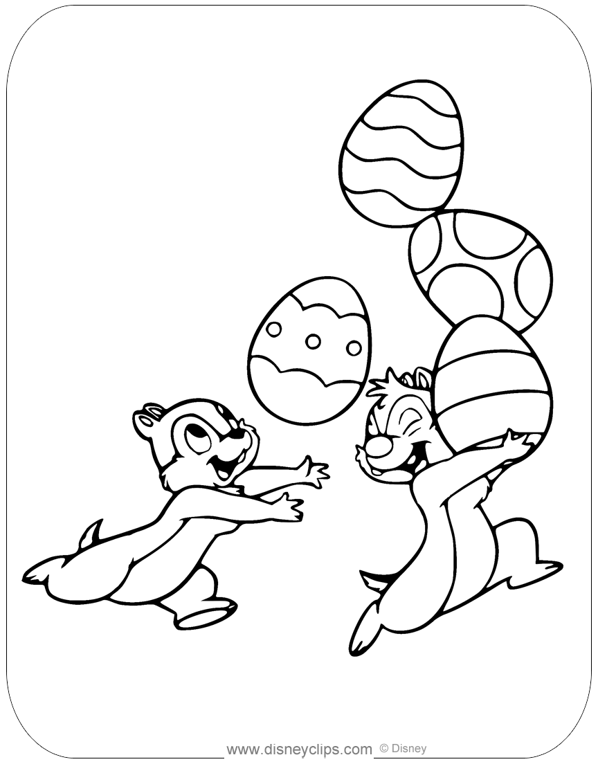 Printable disney easter coloring pages