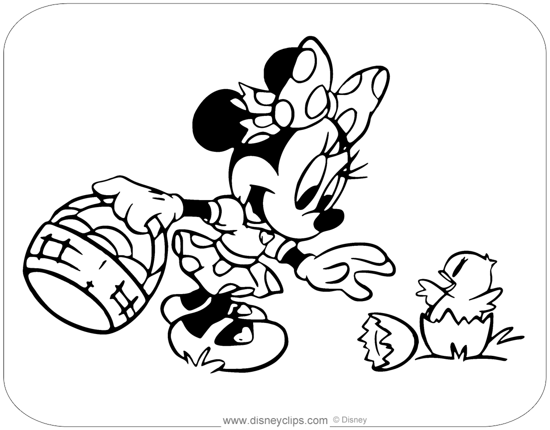 Printable disney easter coloring pages