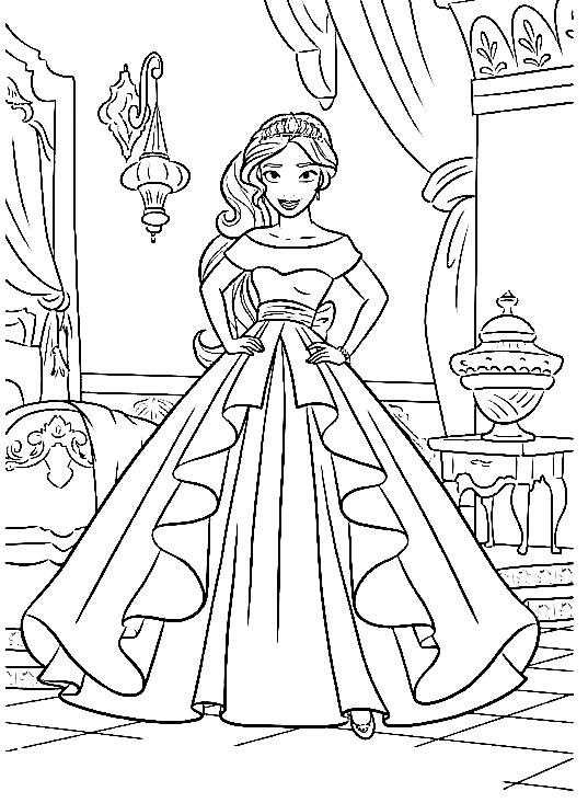 Elena of avalor coloring pages printable for free download