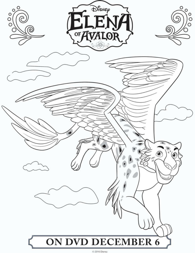 Disney elena of avalor coloring page