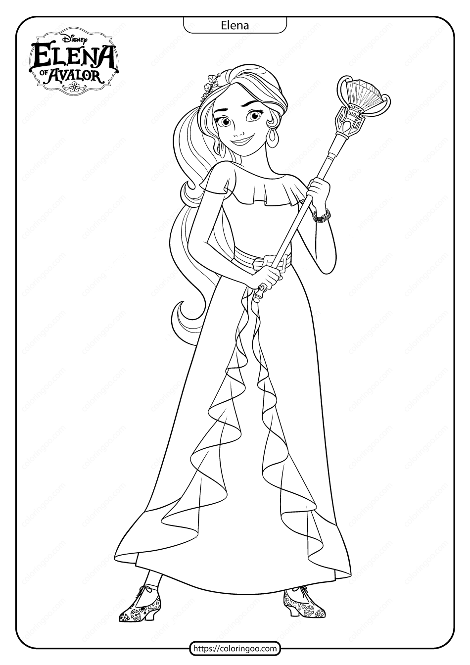Printable elena of avalor pdf coloring pages disney coloring pages princess coloring pages coloring pages