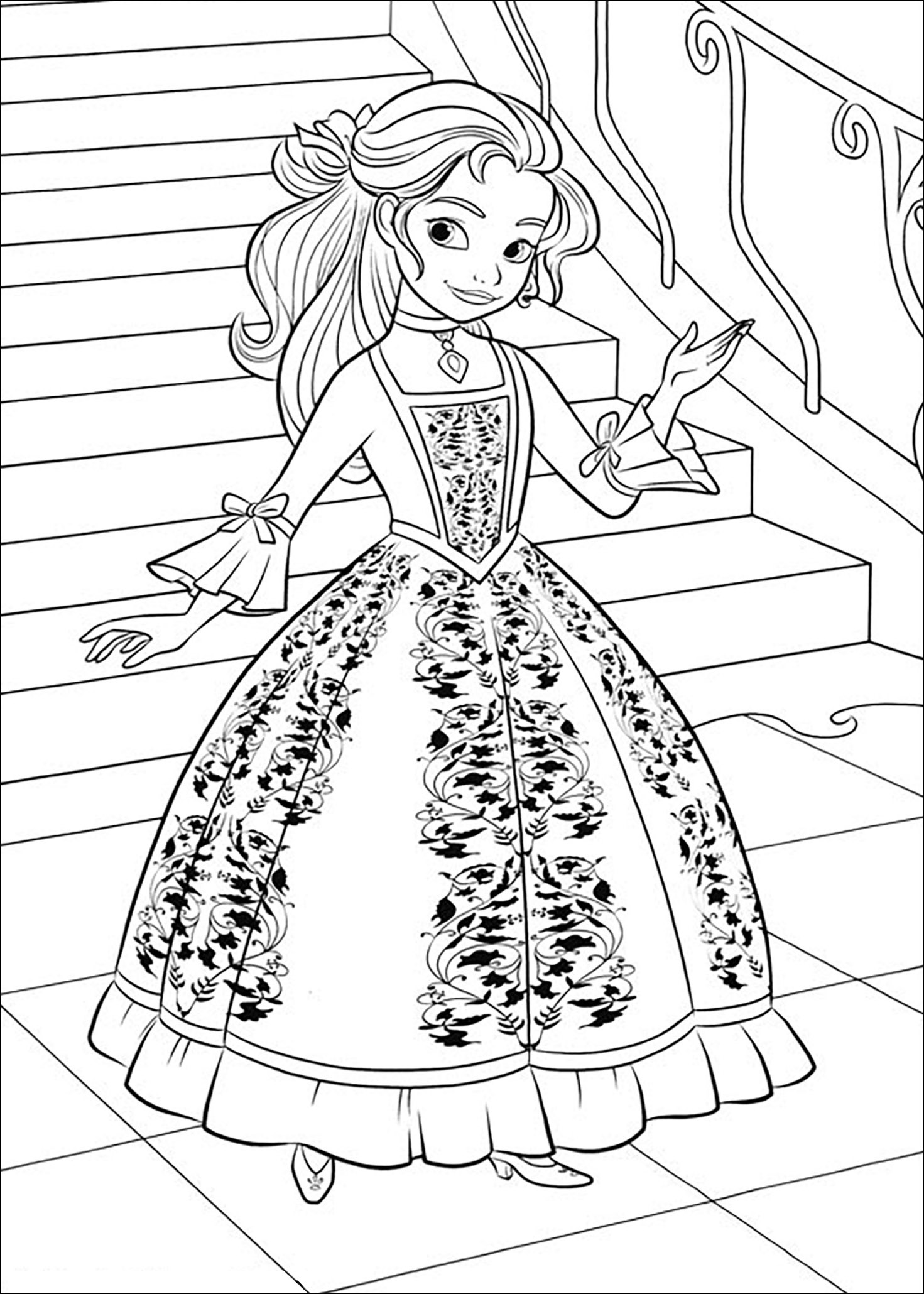 Free drawing of elena avalor to download and color