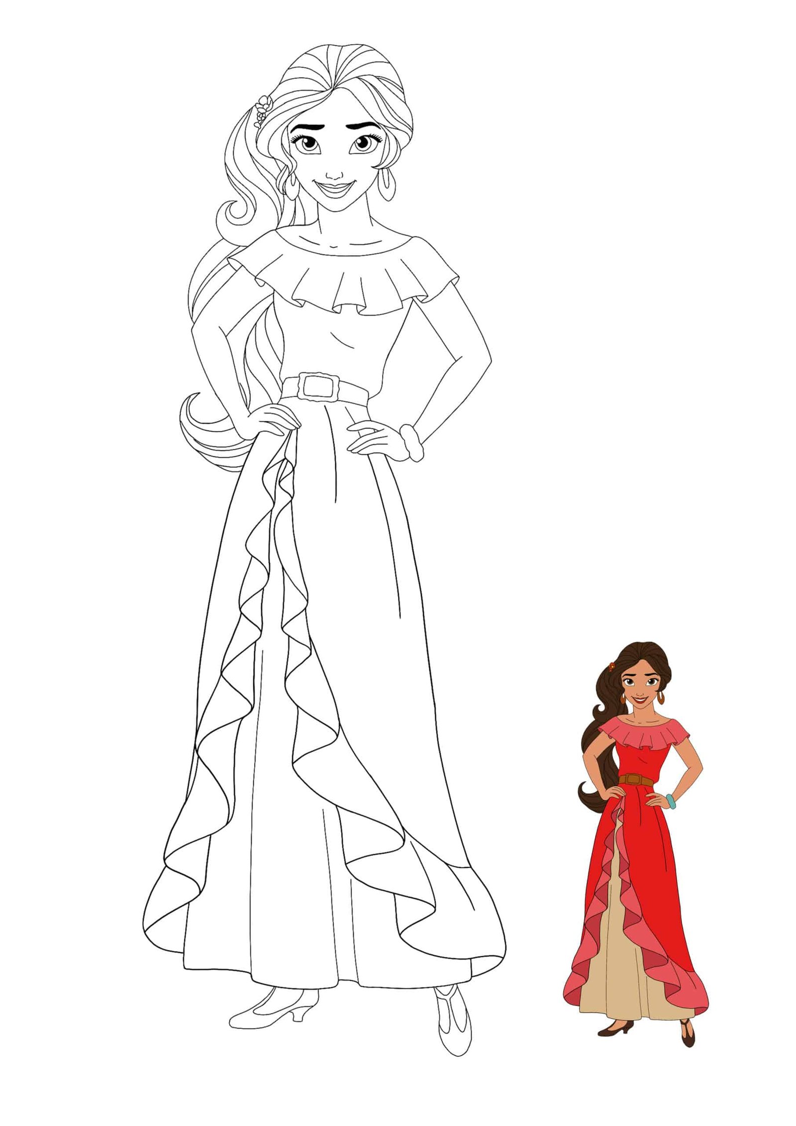 Disney princess elena coloring pages