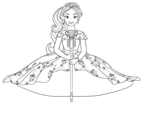 Elena of avalor coloring pages printable for free download