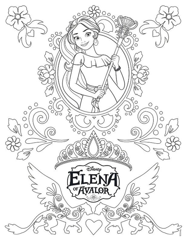 Free printable elena of avalor coloring pages
