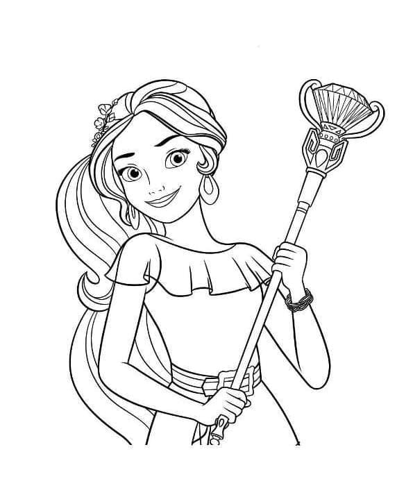 Princess elena coloring page