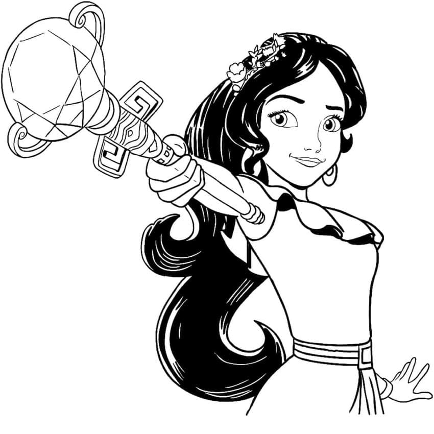 Princess elena and skylar coloring page