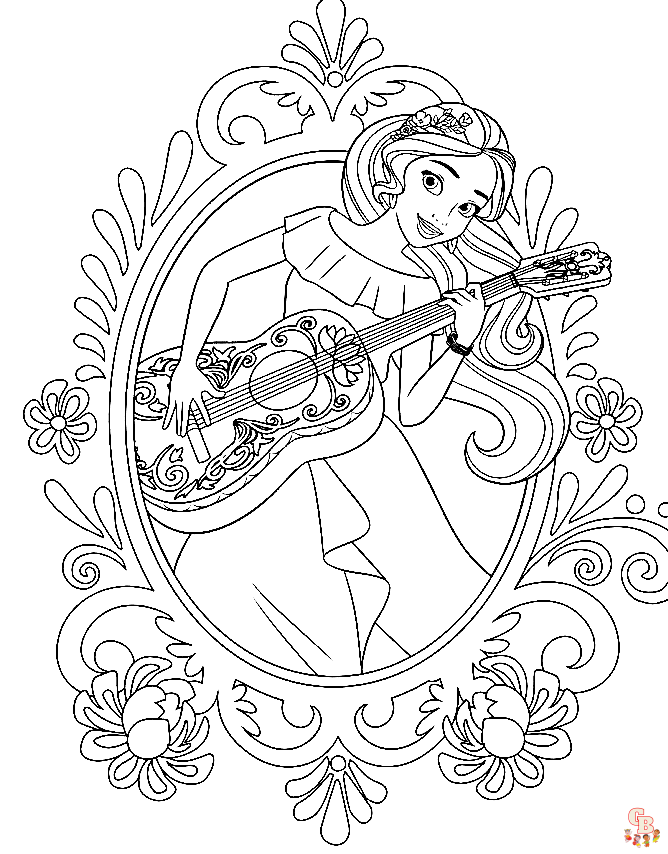Printable elena of avalor coloring pages free for kids and adults