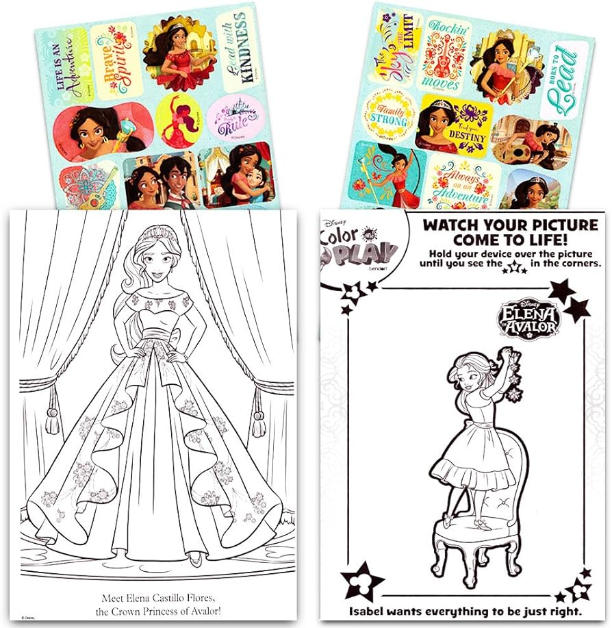 Elena of avalor coloring book super set bundle