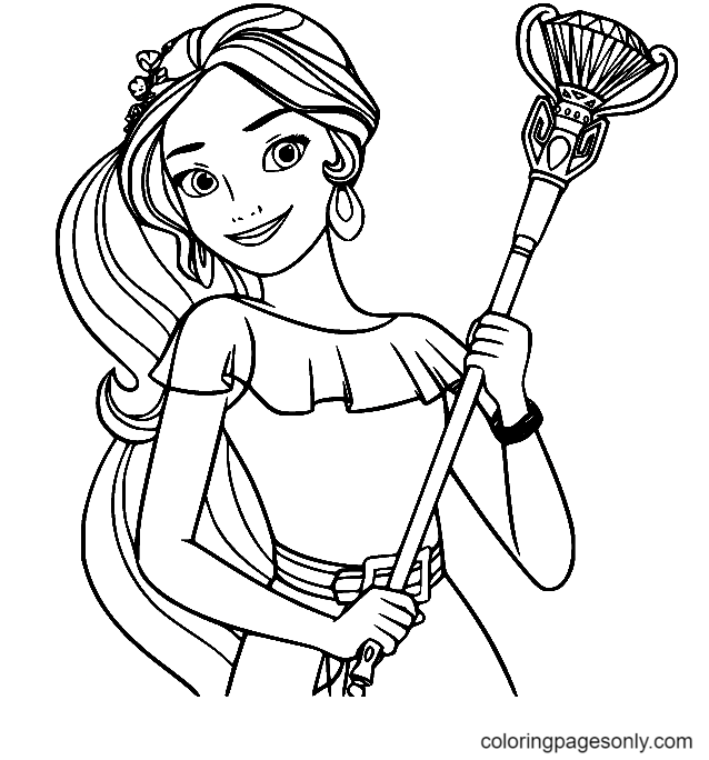Elena of avalor coloring pages