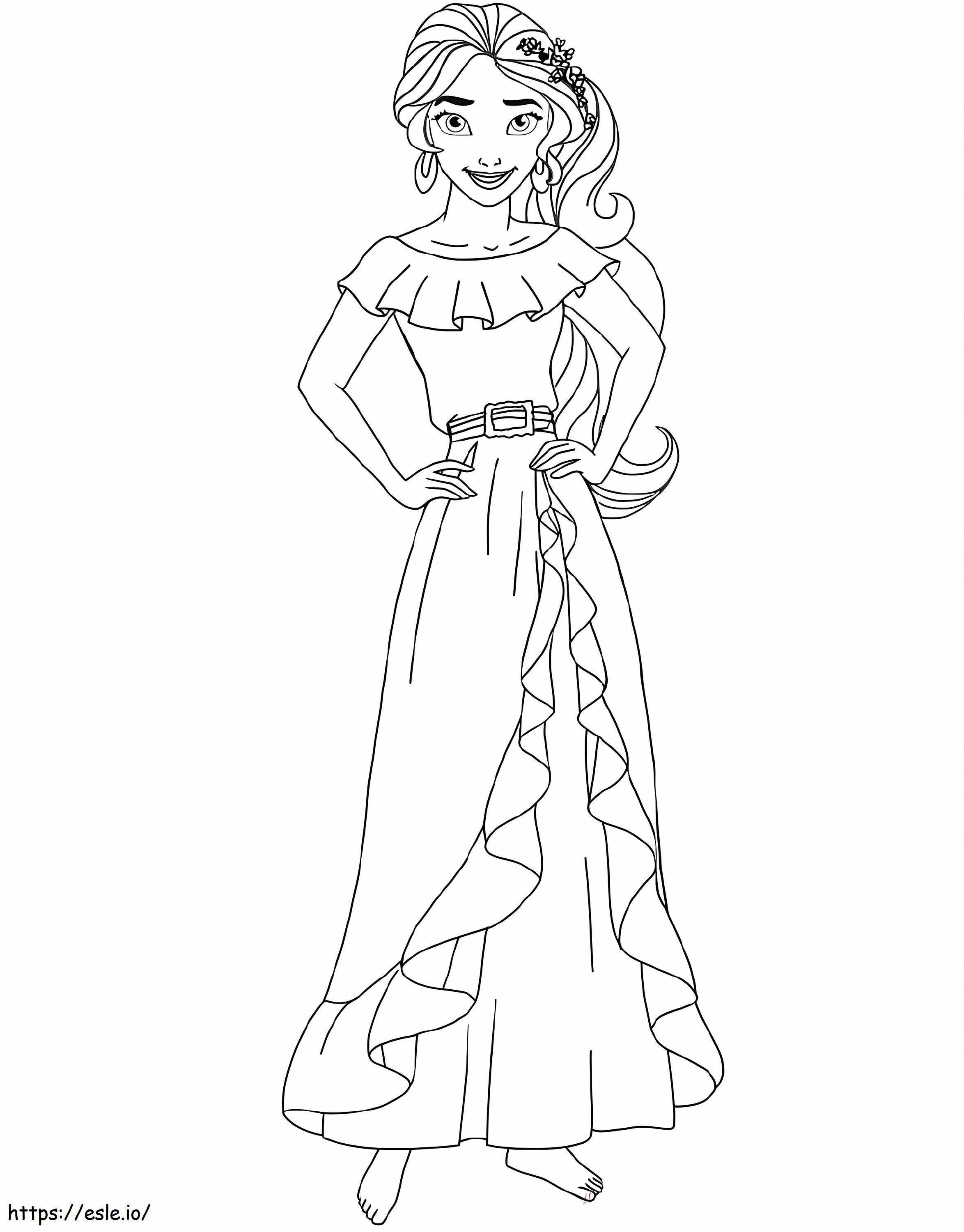 Princess elena normal coloring page