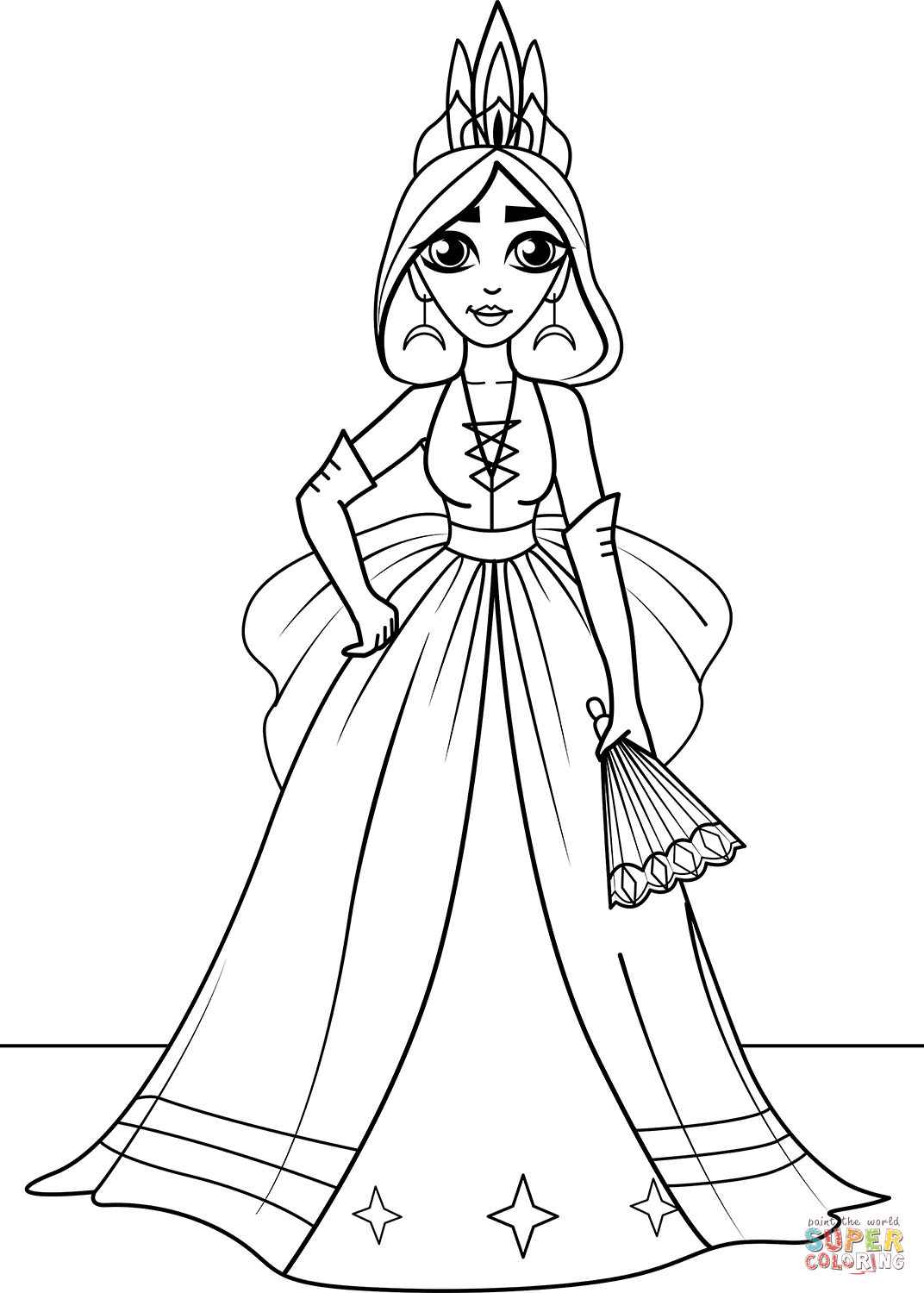 Gothic princess coloring page free printable coloring pages