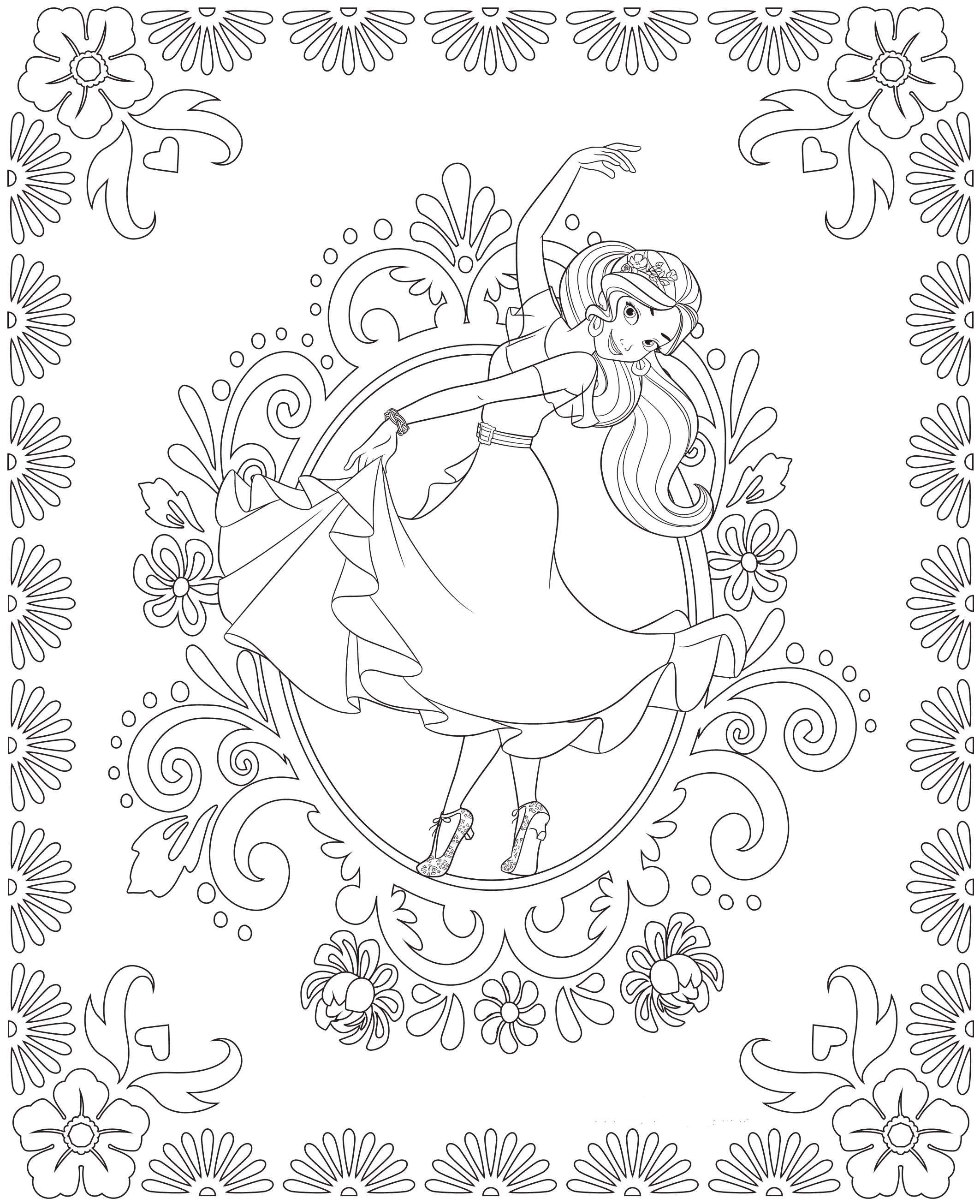 Elena of avalor coloring pages