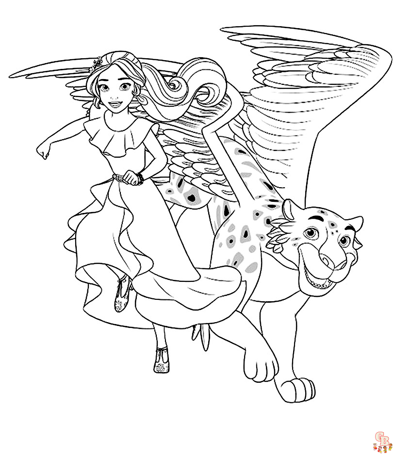 Elena with skylar coloring pages free printable activities for kids