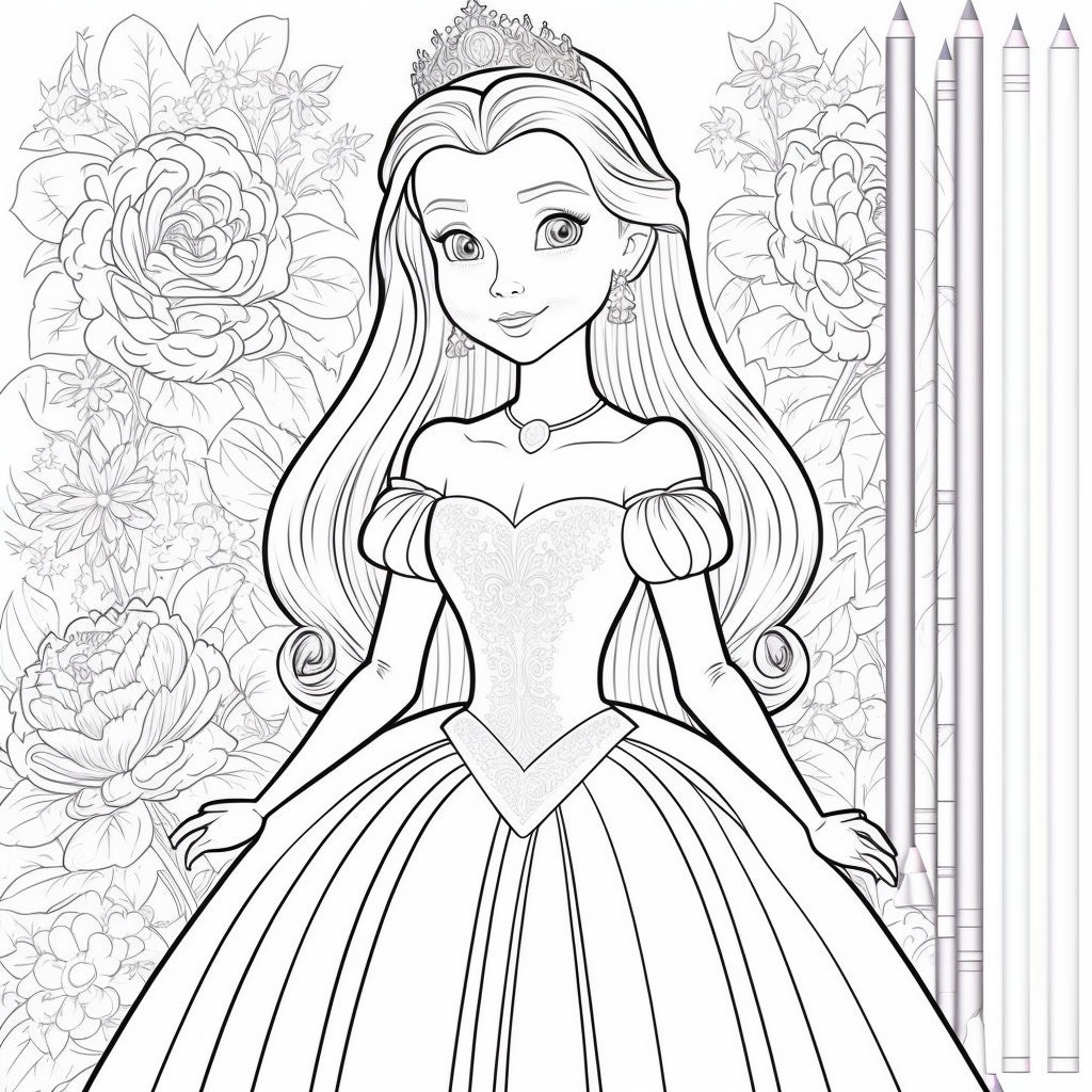 Princess coloring book printable coloring book princess coloring pages girls printable pages girls printable drawing pages pages