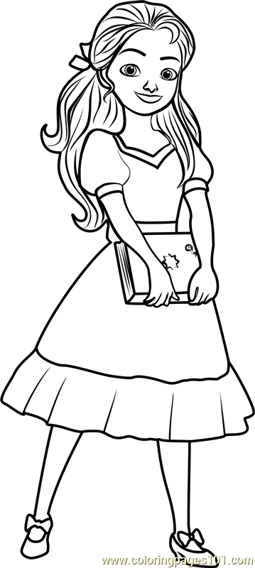 Princess isabel coloring page for kids