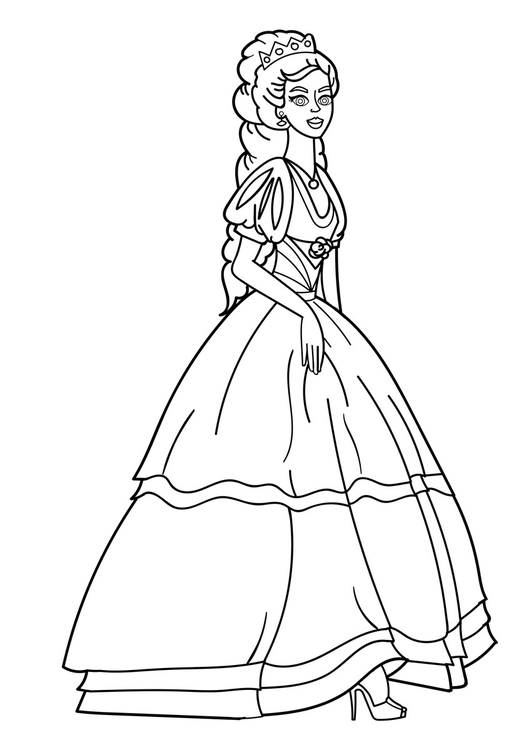 Coloring page princess