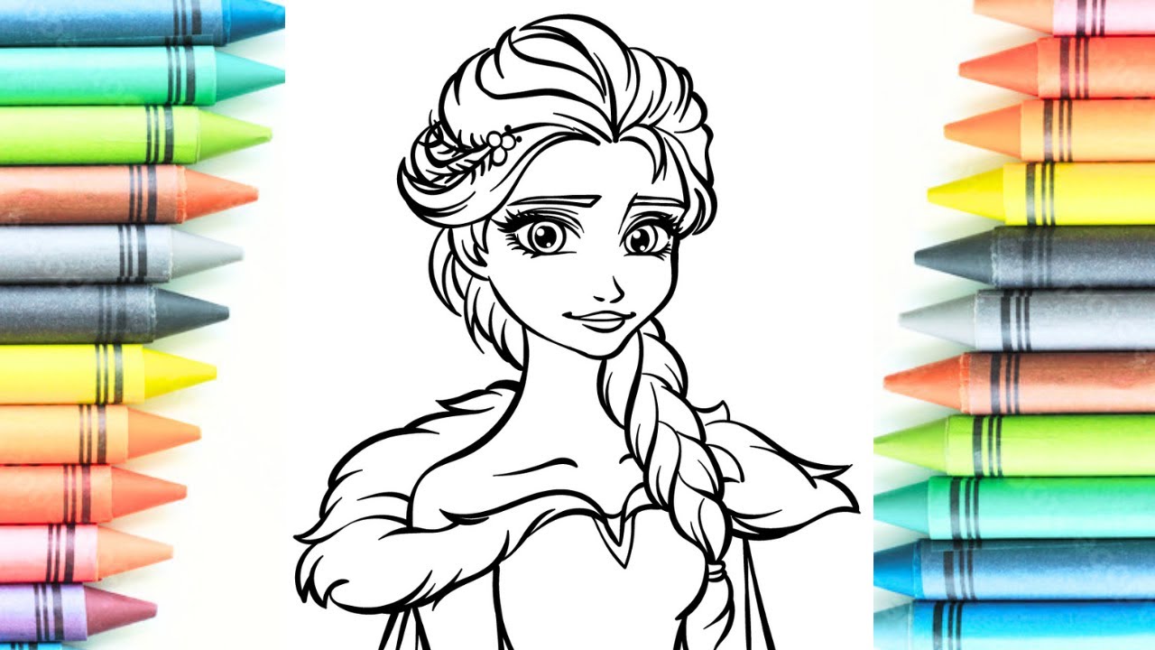 How to draw frozen coloring pages elsa coloring pages easy coloring of elsa and anna