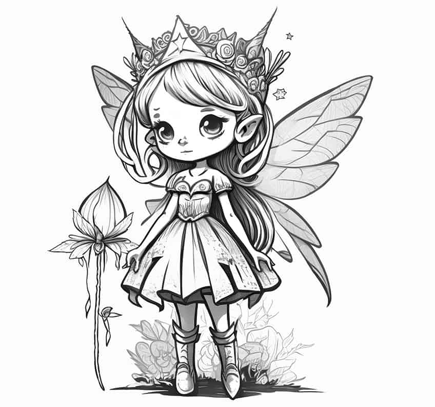 Fairy coloring pages