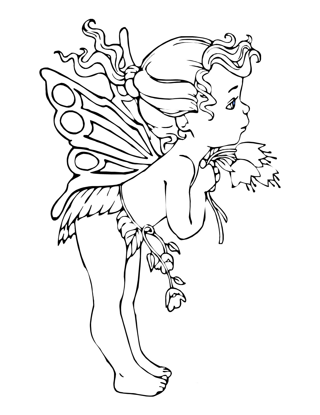 Free printable fairy coloring pages for kids