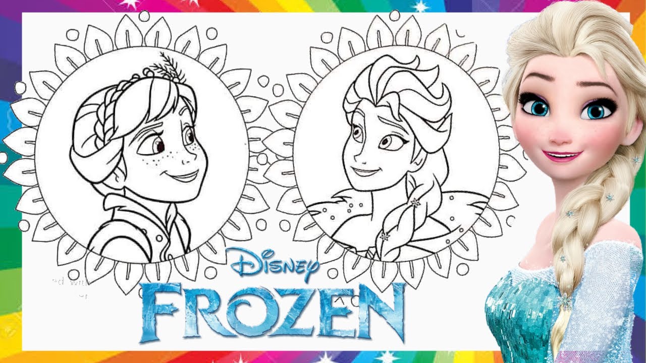 Ewarnai frozen elsa anna coloring book pages crayola coloring book