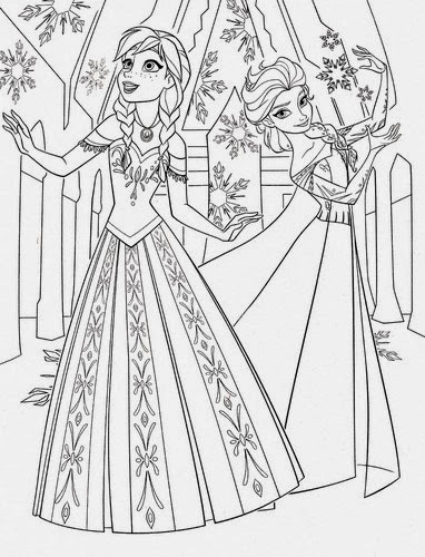 Disney movie princesses frozen printable coloring pages